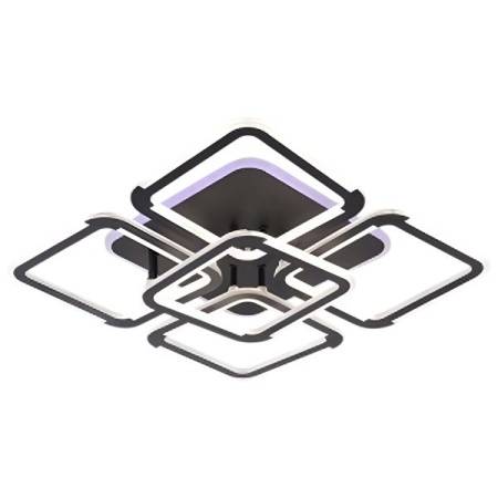 Люстра 09821/4+1ВLI PR BK черный 130W+10W LED RGB 3000K-6000K d485 ПДУ(ИК) диммер