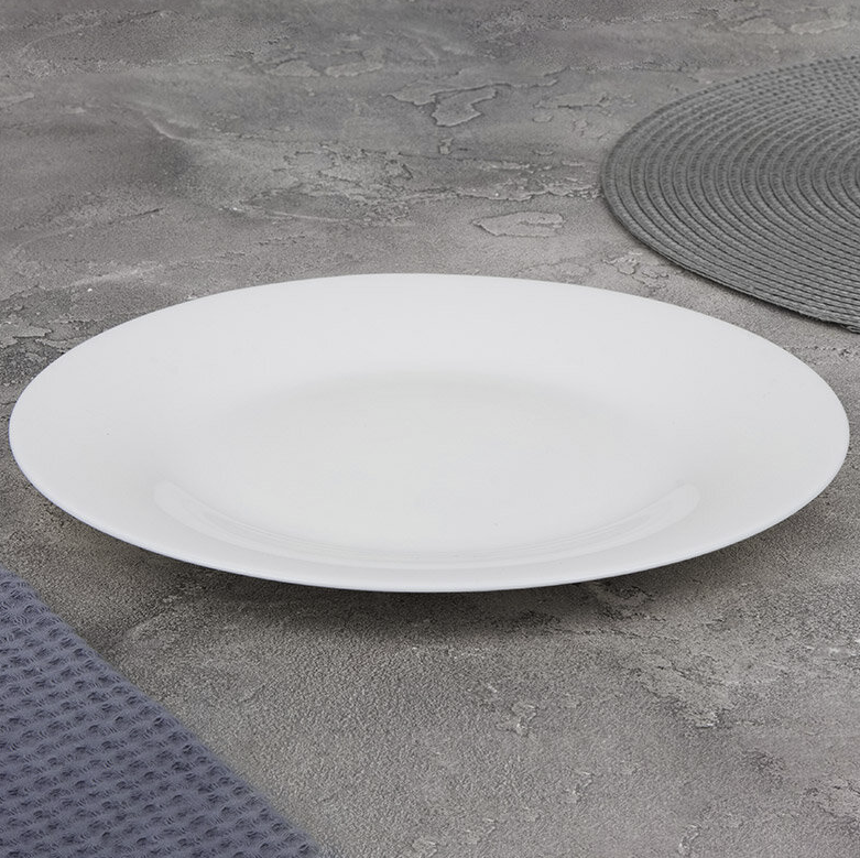 Тарелка обеденная Classica 25,6 см опаловое стекло/белая 110682