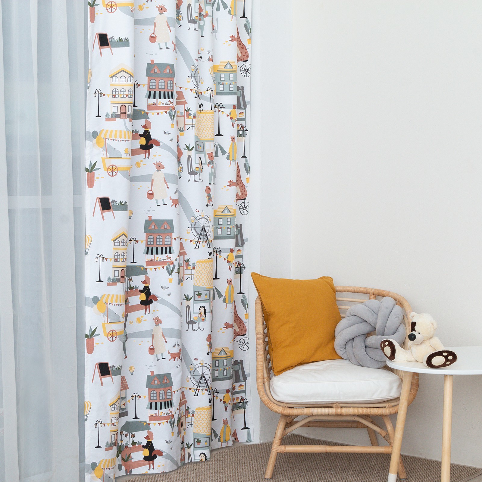 Штора ЭТЕЛЬ Fantasy town 145*260 см 100% хлопок 6627547