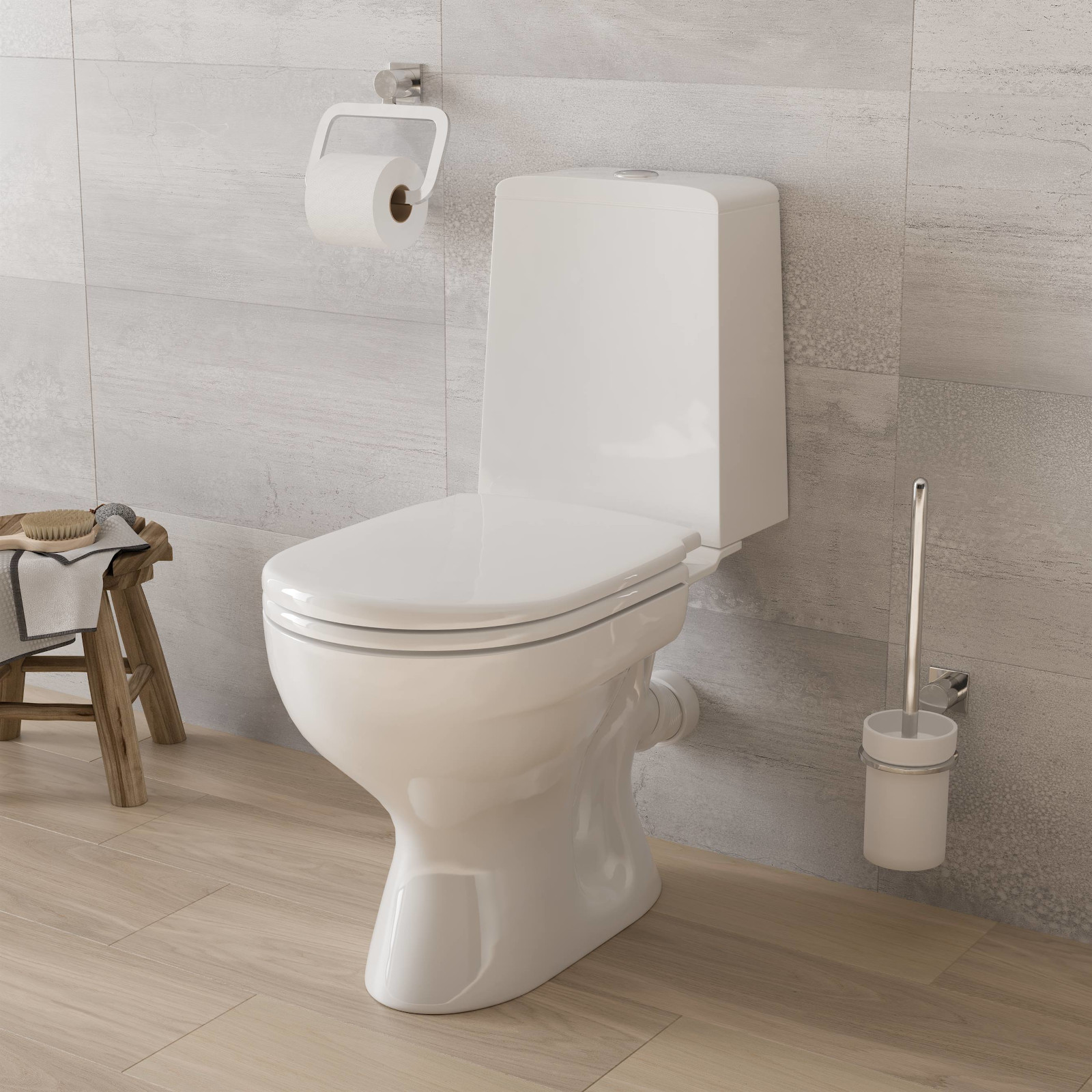 Унитаз-компакт w102 Премиум HOME DE Luxe (GESSO) белый