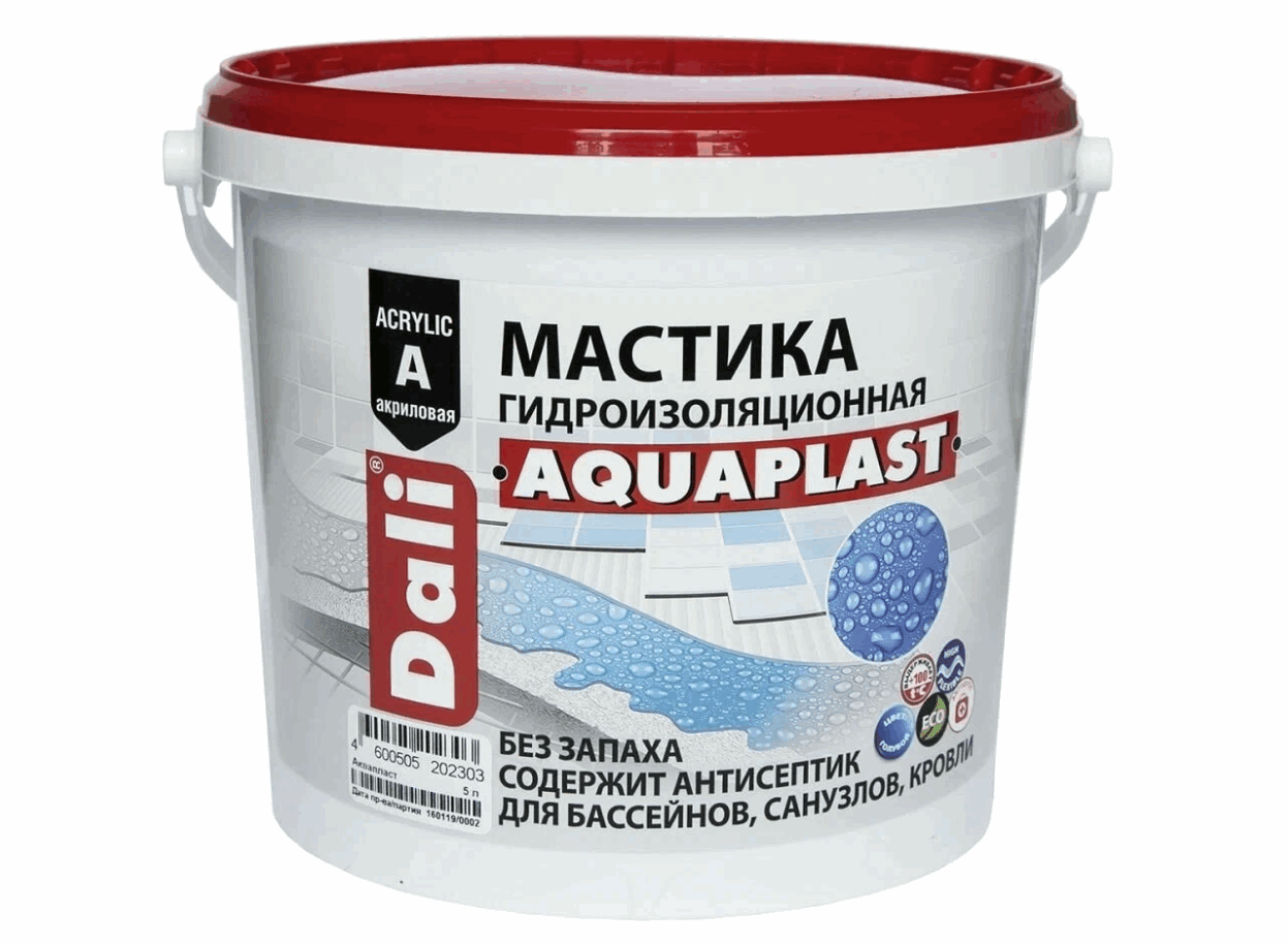 Мастика Аквапласт акриловая 5л голубой