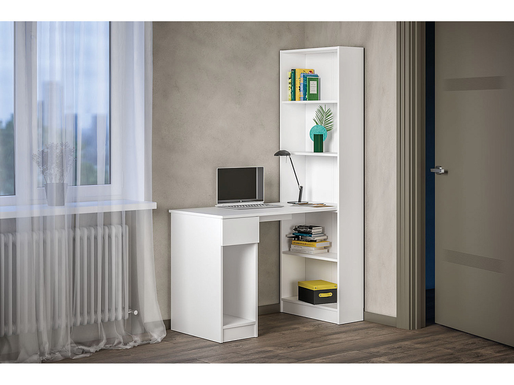 Шкаф Лайт комбинированный 10.01 (Белая гладкая 101)