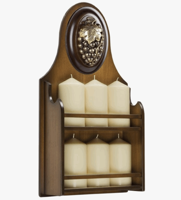 Полка настенная "Виладже" 6 с набором из 6 свечей Д