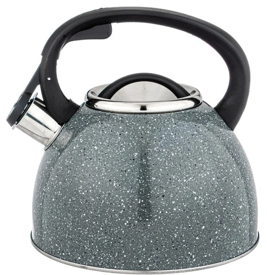 Чайник AGNESS 2,5л со свист.серый мрамор 907-064