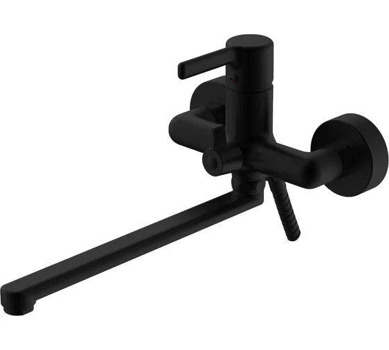 Смеситель "Column Black" д/ван., с изл. 322 мм, с акс., арт. CLM31B