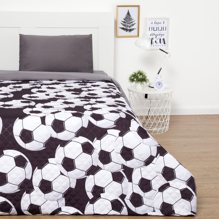 Покрывало ЭТЕЛЬ 1,5 сп Футбольный мяч, 145*210см, микрофибра 5084826