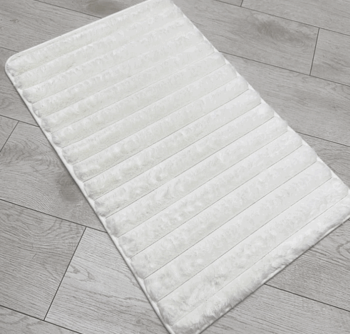 Коврик плюшевый 60/100 My Bunny Волны белый