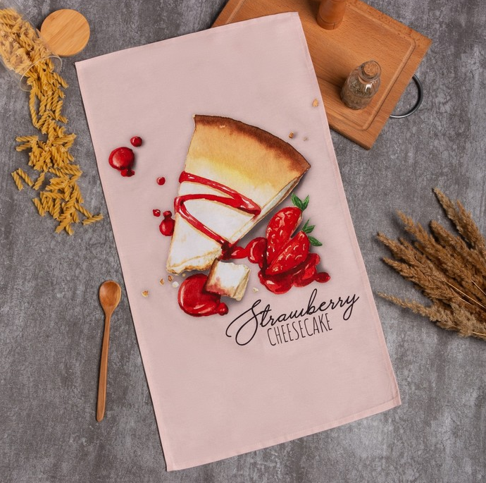 Полотенце Этель "Чизкейк" 40*73 см саржа 100% хл 7635073