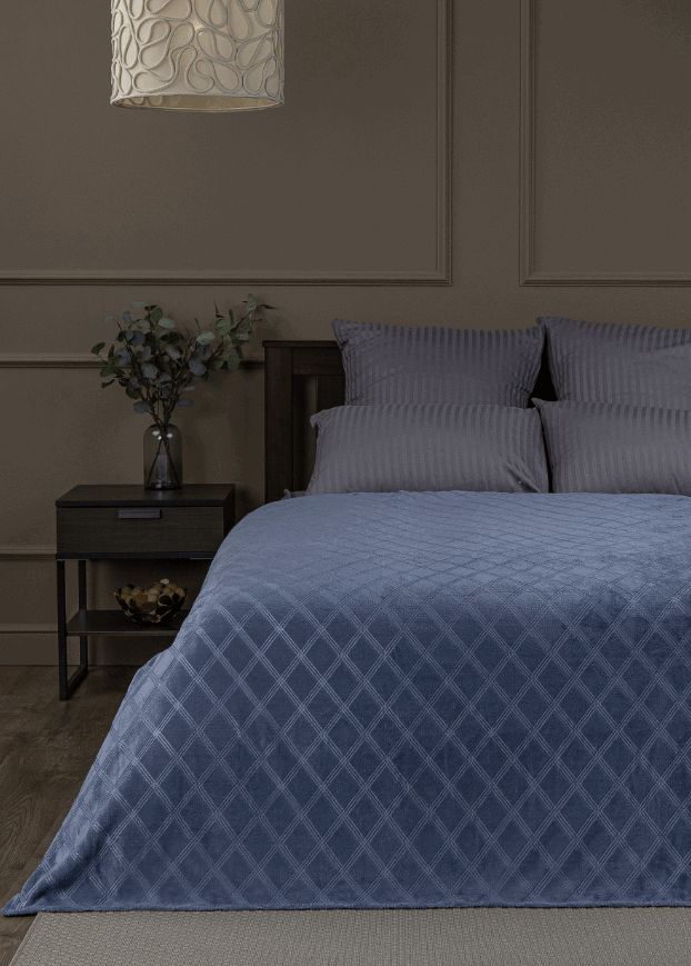 Плед Texrepublic TF FNE BL2  2022 с-клетка 17-4023