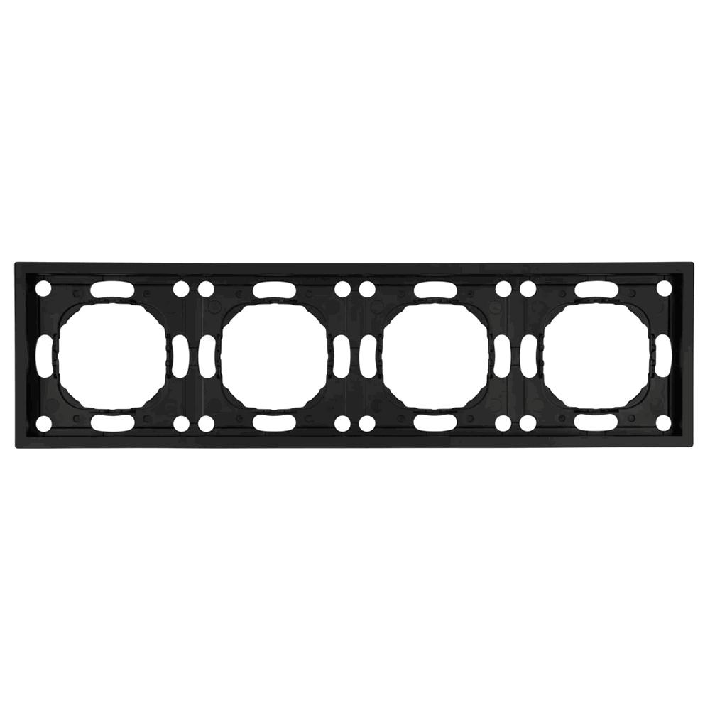 Рамка 4-м Эмили, PFR00-5004-05, черный уголь, soft touch *49861