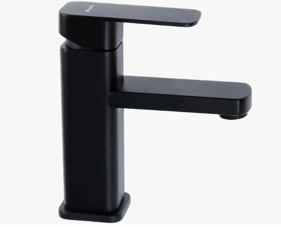 Смеситель для умывальника, однорычажный, силумин, черный, Accoona