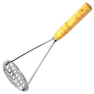 Картофелемялка мет "Овальная" 27,5см дер/ручка (осн 7,3х10см) (ДМ) 4560ВСВ