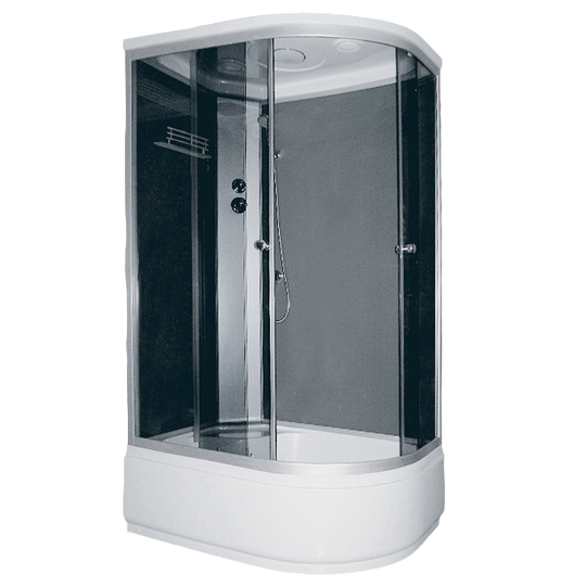 ***Кабина душевая ECO-20 Black (R) AQUARIUS 120*80*215 выс.под.40см тонир.стекло