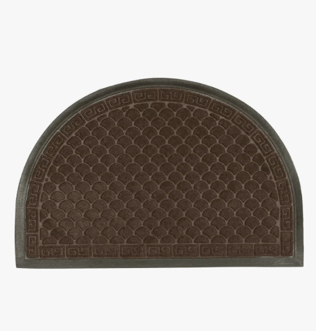 Коврик влаговпитывающий, 60*90 см. "Чешуйки" полукруг коричневый