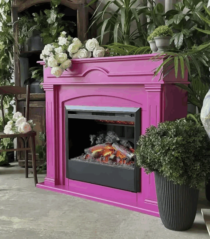 Каминокомплект MIRRA 26 BARBIE PINK+Электроочаг EPSILON 26 SIR (EPS26)