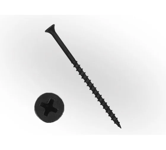 Саморез по дереву, черный (ГД) 4,8*100 (120шт), контейнер