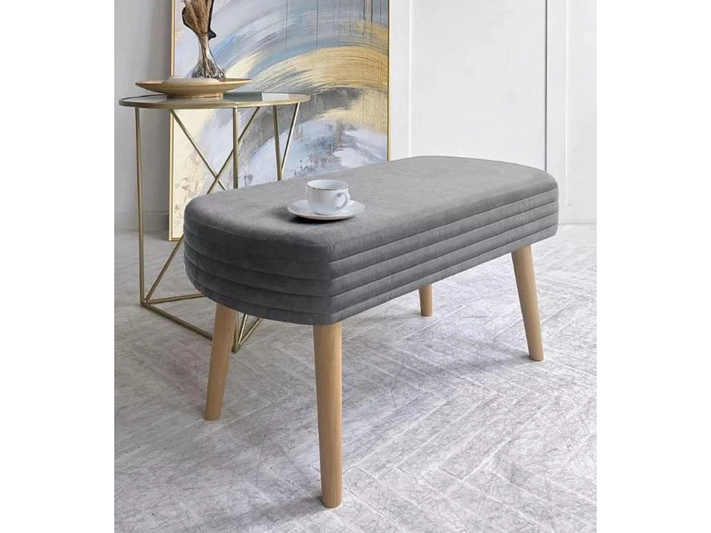 Банкетка А9ГС-2 Горизонт. Стежка /узкая/№25 серая