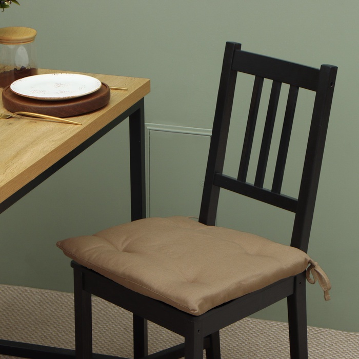 Сидушка Этель "ECO оливковый 42*42 см 70% хл, 30% лён  9631117