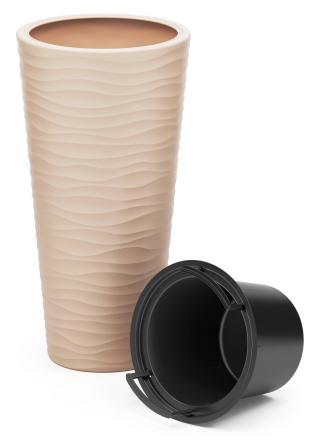 Кашпо Оазис 63л (со вставкой 13л)св.бежевый