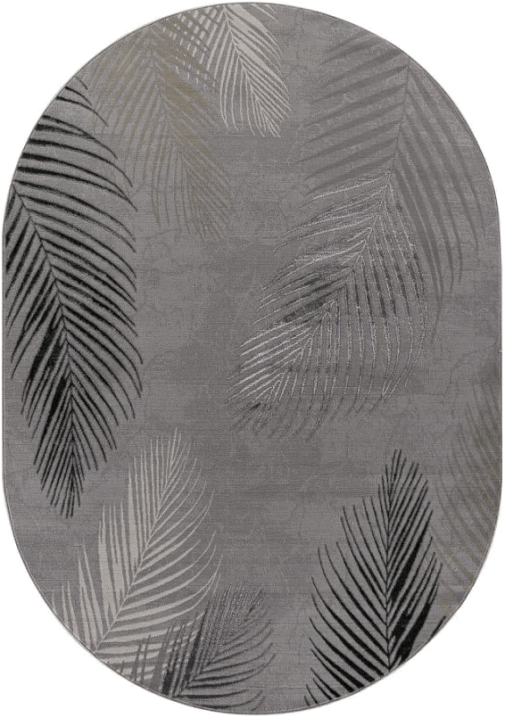 Ковер Лиман (LIMAN) 0,80*1,50 F167 GRAY овал