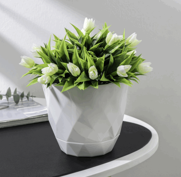 Горшок д/цв Laurel D145 мм 1.3л с поддоном (белый) Idiland 221610829/01