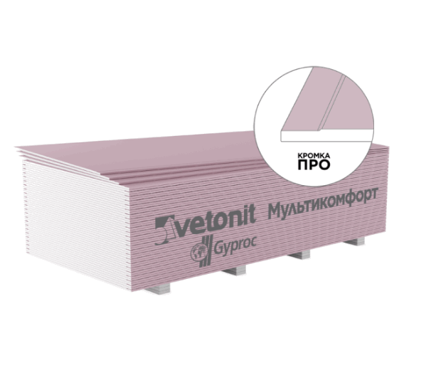 Гипсокартонный лист ТИП 2 Гипрок Мультикомфорт 2500х1200х12,5мм 