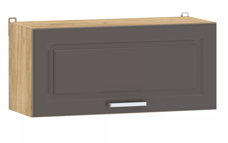 Шкаф навесной "Вокс" 100.38 800 (Софт Графит, Дуб Крафт Золотой) без столешницы