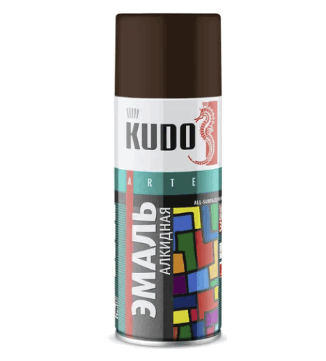 Эмаль универс. KUDO коричневая 520мл 1012