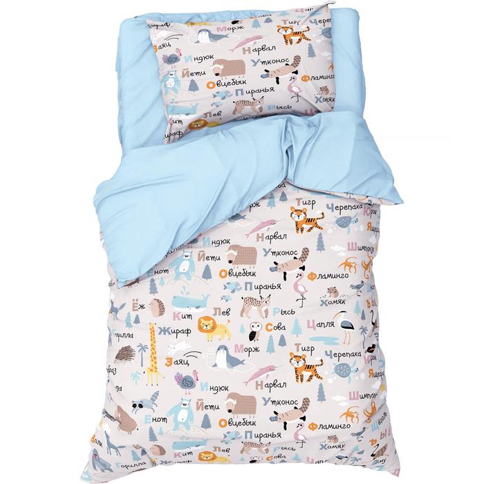КПБ 1,5 сп Веселый алфавит 143*215 см, 150*214 см, 50*70 см -1 шт, 100% хл, бязь 6622376