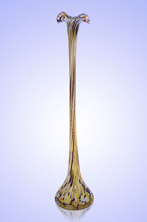 Ваза С-81 h 510мм (в стеклокрошку) Желто-оранж-корич