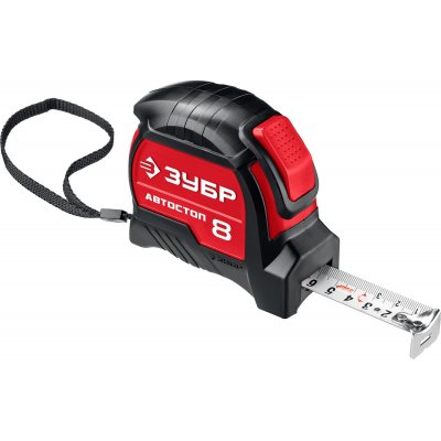 Рулетка с автостопом ЗУБР  8м*25мм, (34052-08-25)