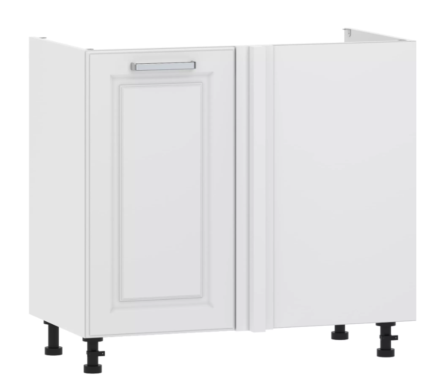 Тумба под мойку угловая 100.11 1000 "Вокс" Меренга, Белый 100.11 1000