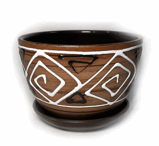 Кашпо 0,75 литра с подставкой Сузорье (d=14см) 10с921