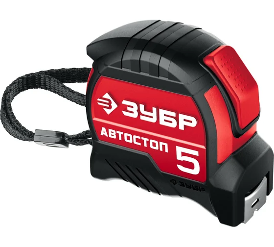 Рулетка с автостопом ЗУБР  5м*19мм, (34052-05-19)