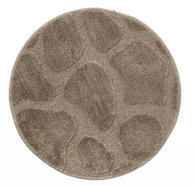 Коврик интерьерный круглый, D 50 см, "Камни", микрофибра 77314