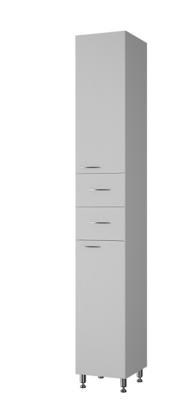 Пенал Аква 300*326*1900 ПРАВЫЙ с корзиной Белый (Ирлен) 140896