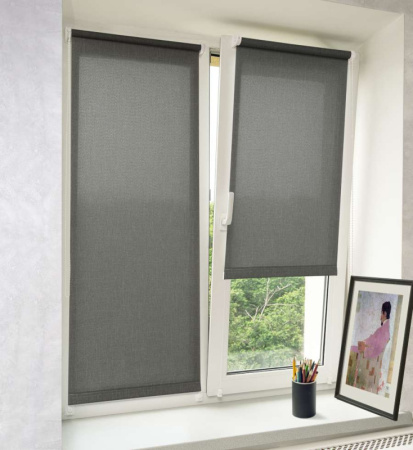 Рулонная штора СРШ-01М-2721 66(62)/170 Аура серая РБ