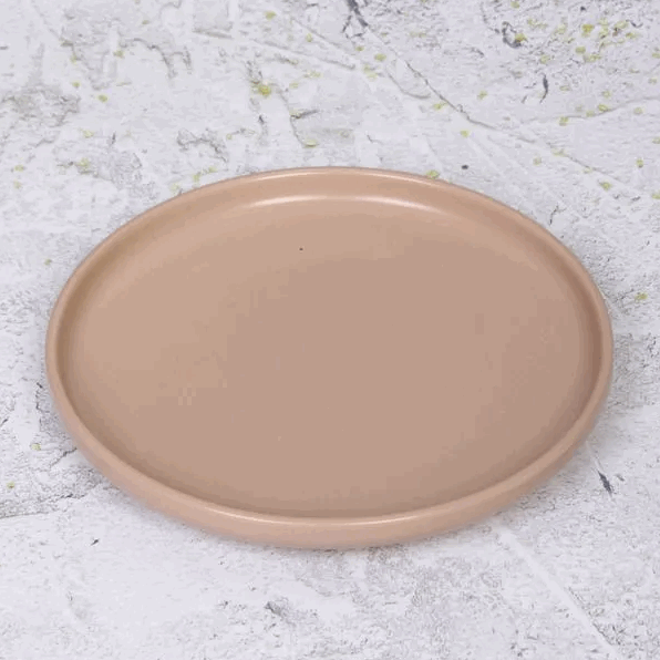 Тарелка керамическая "Акварель" 20,5см*2,5см, розовая 403-950