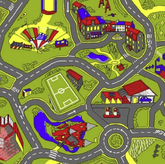 Ковровое покрытие Принт Лунапарк 610 3м (войлок) 6113