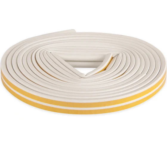 Уплотнитель д/окон и дверей I-пр. (рез) белый. 10м/100