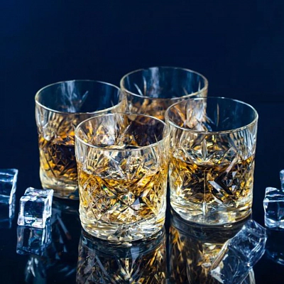 Набор стаканов низких для виски ВРЕМЯ ДЕГУСТАЦИЙ 4 шт 300мл