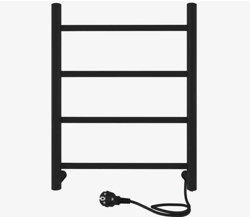 Полотенцесушитель Arc б/п (electro) 50/50 (скр.монтаж, унив.подкл.R/L, Черный муар) INDIGO