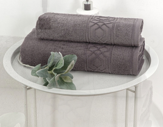 Полотенце Ажур  АРТ Дизайн 50*90 темно-серый  ПМА-50.90У 