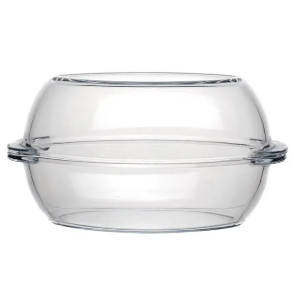 Утятница д/запекания овал 1,9л ст/крышка 2,25л "Боркам (Borcam)" цв/кор стекло Pasabahce 59062