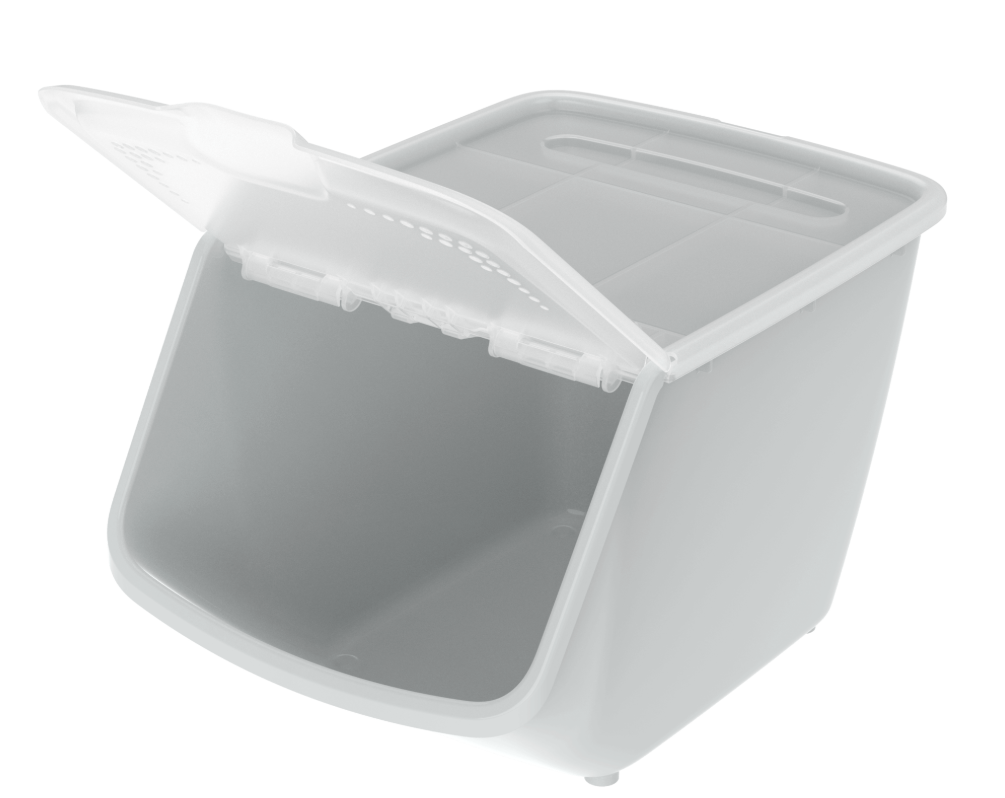 Контейнер универс. с откидной крышкой 10,5л 337*238*217мм серый АП 771