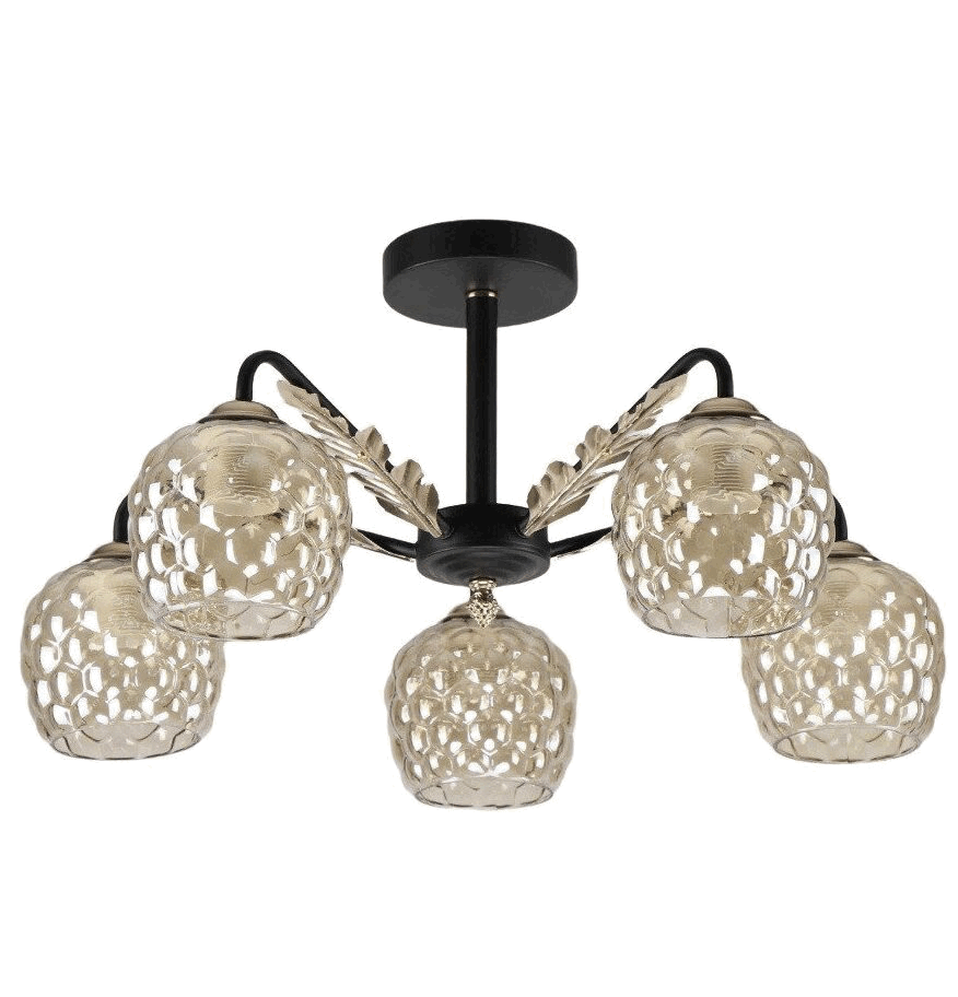 *Люстра 12143/5BK+FGD AMB