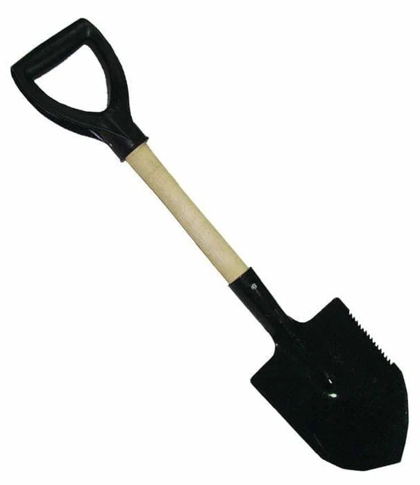 Лопата туристическая с зубчиками с чер. и V-ручкой