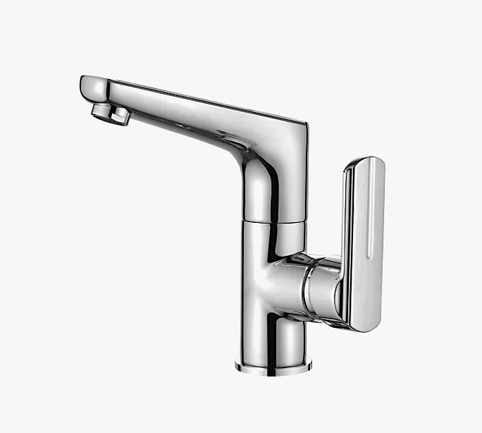 Смеситель для умывальника с гайкой, однорычажный, латунь, Accoona A96115