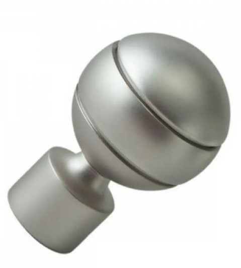 ***Наконечник 16мм ковка люкс сатин-хром Шар модерн  (2шт.)