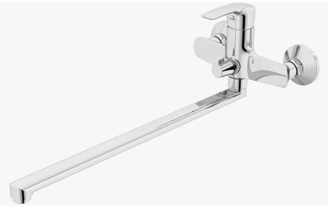 Смеситель д/ванны с длин. изливом и керамю дивертором Ray Iddis RAYSBL2i10WA